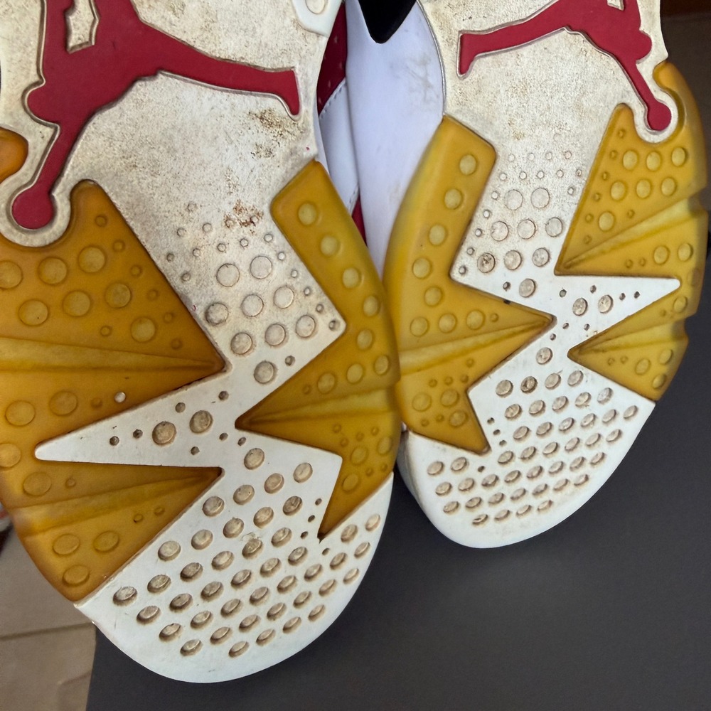 Jordan Air Jordan 6 Retro Carmine Mens 9.5 White Red CT8529-106 2021 Basketball - Picture 8 of 10